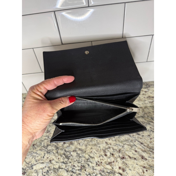 Women's Saint Laurent Black Leather Wallet - Picture 9 of 10